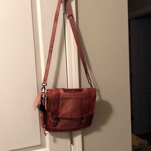 NWT latico leather cross body purse in faded red!